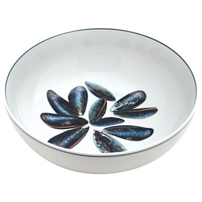 Jersey Pottery Seaflower 23cm Mussels Bowl Jersey Pottery Seaflower 23cm Mussels Bowl